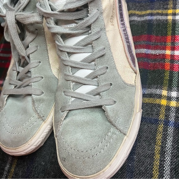 Golden Goose Gray Glitter Slide High Top Sneakers 40(9) - Picture 5 of 12